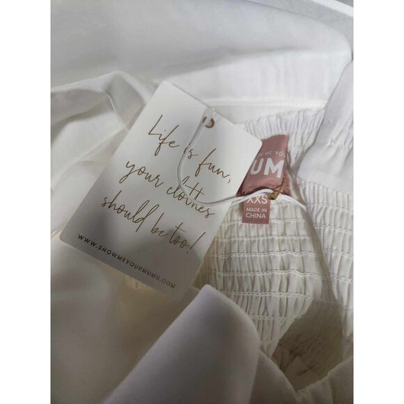 Show Me Your MuMu White Oranganza Bride Cosmopolitan Midi Dress Size Xxs. B26 - Picture 9 of 13